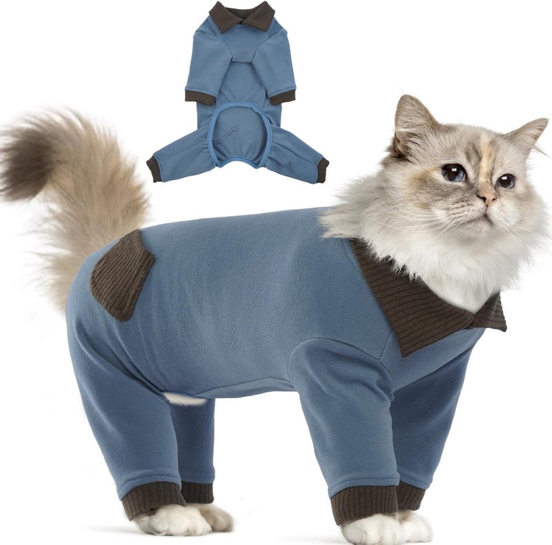 T'CHAQUE Sticky Hair Cat Clothes, Professional Recovery Suit for Cats, Anti-Shedding Shirt Outfit, Soft Pajamas for Kittens, Post-Surgery Onesie for Male & Female Cats, Fuchsia, Medium - Image 1